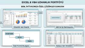ihtiyacınıza özel Excel ve VBA çözümleri sunarım
