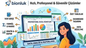 Excel ile ilgili tüm süreçlerinize eksiksiz çözüm sunarım