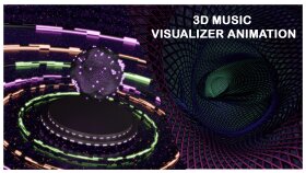 müziğe göre 3D müzik görselleştirme animasyonu yapabilirim