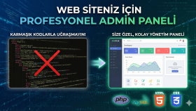 sitenize özel admin panel yapabilirim