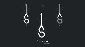 SV müzik - monogram logo çalışması