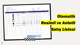 Otomatik Resimli ve Antetli Satış Listesi