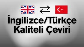 İngilizce/Türkçe kaliteli ve özenli çeviri hizmeti sunarım
