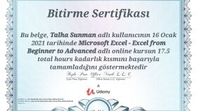 Excel'de işlerinizi kolaylaştırmak için destek olabilirim