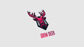 Grim Deer Mascot Logo Tasarımı