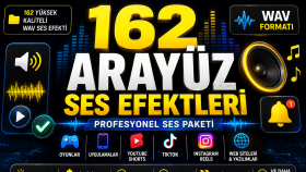 162 Profesyonel Arayüz Ses Efekti Paketi (WAV)