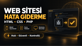 HTML CSS ve PHP web sitenizdeki hataları gideririm