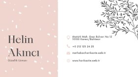 Güzellik Uzmanı için Kartvizit