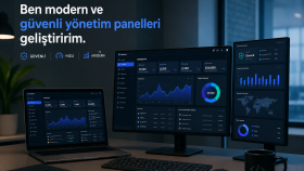 modern ve güvenli yönetim panelleri geliştiririm