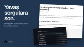 PostgreSQL sorgularınızı hızlandırıyor ve taşıma yapıyorum