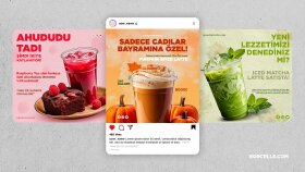 Yaratıcı sosyal medya post tasarımları.