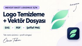 mevcut basit logonuzu temizleyip vektör dosyası hazırlarım