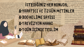 içerikleriniz için özgün ve yaratıcı metinler yazabilirim