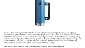 Stanley Classic Vacuum Insulated Thermos – 500ml | 