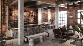Retro Kafe İç Mekan Tasarımı ve 3d Görselleştirme