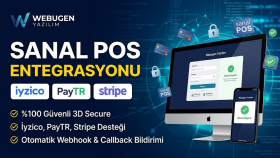 sanal POS (iyzico, PayTR, Stripe) entegrasyonu yaparım