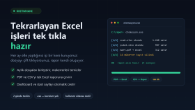 tekrarlayan Excel işlerini otomasyona çeviririm
