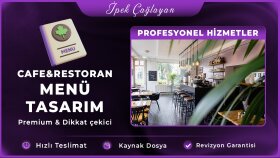 restoran ve kafeniz için iştah açıcı menüler tasarlarım