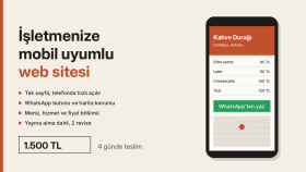 işletmeniz için hızlı ve mobil uyumlu web sitesi hazırlarım