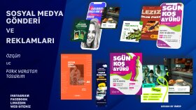 sosyal medya için gönderi, hikaye reklam, banner tasarlarım