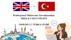 İngilizce ve Türkçe arasında profesyonel çeviri yapabilirim