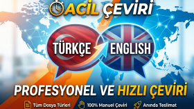  %100 doğruluk ile kısa sürede çeviri yaparım