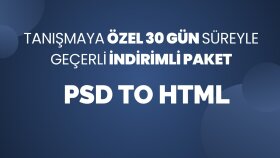 PSD tasarımlarınızı HTML,CSS ile web sayfasına dönüştürürüm