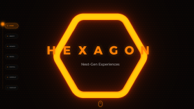 Hexagon - 3D mesh tasarımlı etkinlik şirketi web sitesi