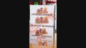 Bir hamburgerci için yaptığım menü videosu