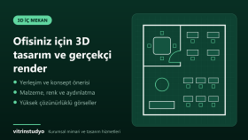 ofisler için 3d iç mekan tasarımı ve render yaparım