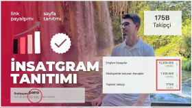 170k+ Instagram hesabımda tanıtım yapabilirim