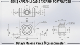 Detaylı makine parça ölçülendirmeleri