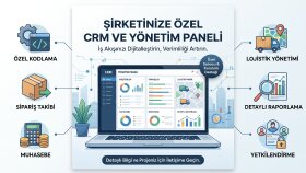 şirketinize özel CRM ve yönetim paneli geliştiririm