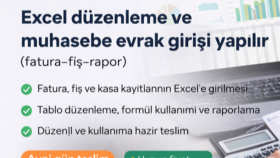 EXCEL VE MUHASEBE HIZLI VE HATASIZ EVRAK GİRİŞİ YAPARIM