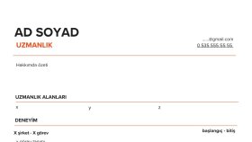 ATS Uyumlu, Modern ve Minimalist CV Tasarımı