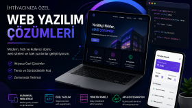 ihtiyacınıza özel web sitesi ve yazılım geliştiriyorum