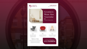 Mobilya dükkanı katalog, afiş, broşür tasarımı
