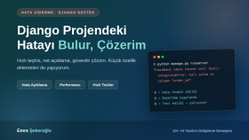 Django projendeki hatayı bulur, küçük özellik eklerim