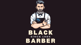 Black Barber Berber Dükkanı Logosu