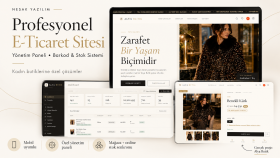 profesyonel e-ticaret sitesi ve yönetim paneli geliştiririm