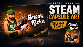 steam oyununuz için capsule art tasarlarım