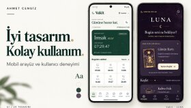 Vakit ve LUNA | Mobil Arayüz Çalışmaları