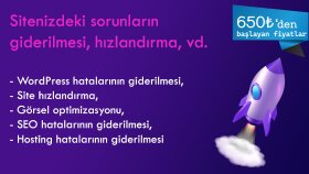 hata çözüp, taşıma, hızlandırma ve SEO işlerinizi yaparım