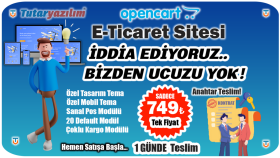 Her sektöre ve her ürün satışına uygun e-ticaret sitesi