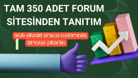 350 forum sitesinde sitenizin tanıtımını yaparım