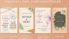 size özel eşsiz düğün davetiyesi tasarlarım