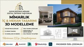 mimari tasarım 3D modelleme ve gerçekçi görsel yaparım