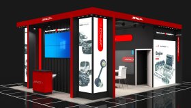 Fuar Standı -Ahşap Stand 3D Modelleme
