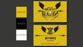 Raven Bar & Grill Kartvizit Tasarımı