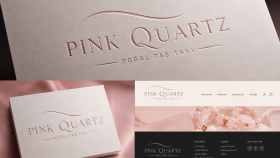 Pink Quartz | Doğal Taş Takı Marka Kimliği Tasarımı